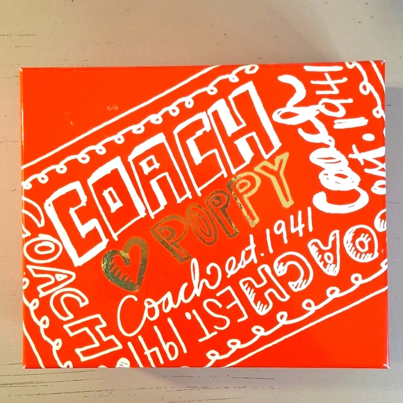Coach Poppy Orange, White & Gold Box - Picture 1 of 12